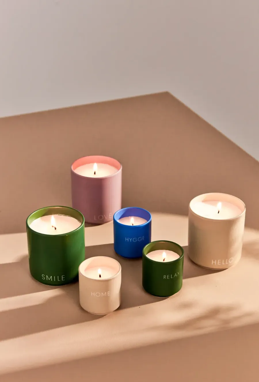 Design Letters geurkaars Ø5,5 cm, Home-beige< Geurkaarsen & Aroma Diffusers