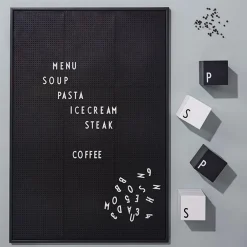 Design Letters letterbord A2, zwart< Prikborden