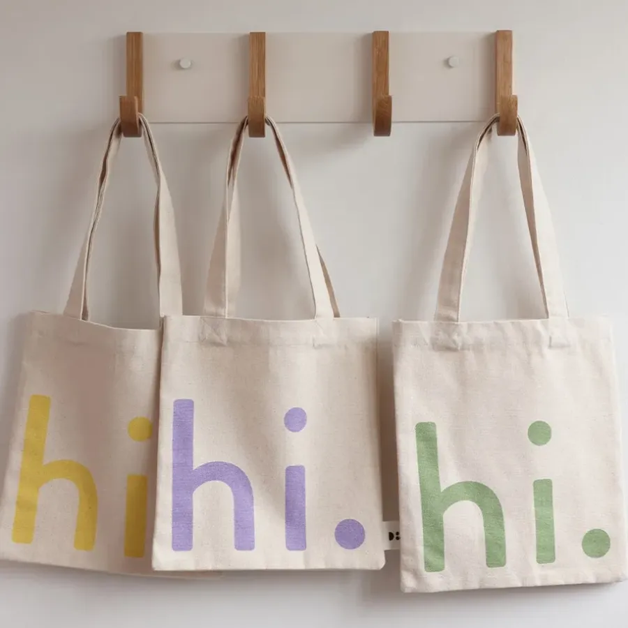 Design Letters Little hi. tas, Yellow< Opbergmanden