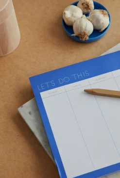 Design Letters weekplanner roze, Cobalt blue< Kalenders & Notitieboeken
