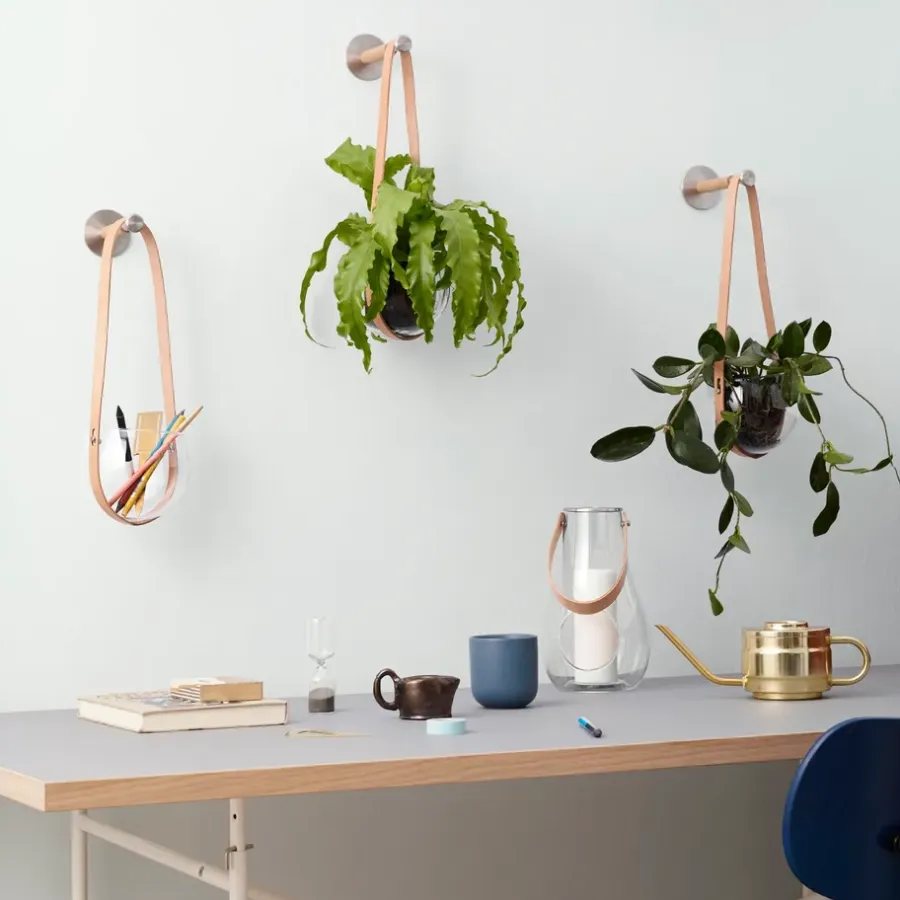 Holmegaard Design with light haak, wit-bruin< Bloempotten