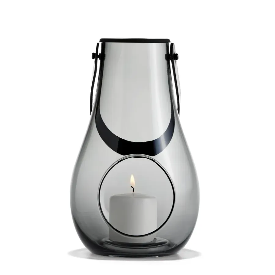 Holmegaard Design With Light kaarsenhouder smoke, 25 cm.< Kaarsenhouders & Kaarsenborden