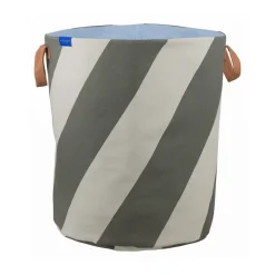 Mette Ditmer Diagonaal wasmand Ø40x50 cm, Dark olive-sand< Wasmanden
