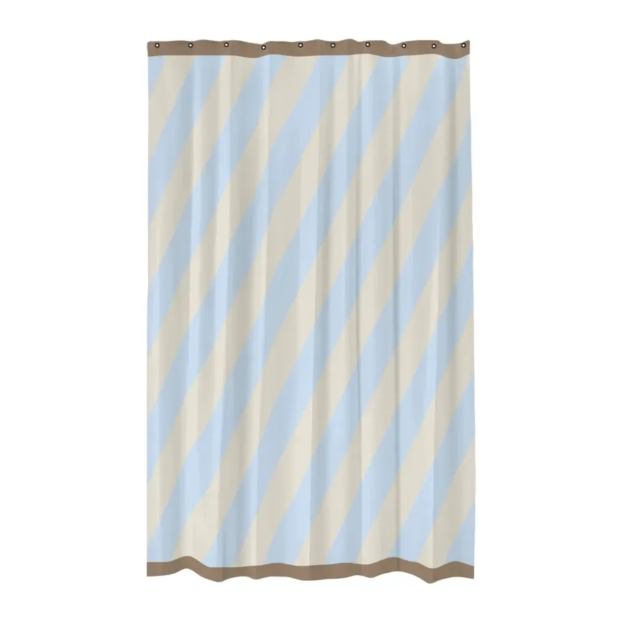 Mette Ditmer Diagonal douchegordijn 150x200 cm, Light blue< Douchegordijnen