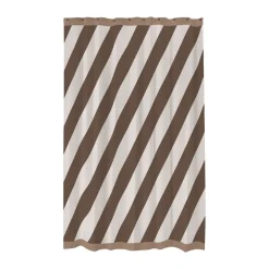 Mette Ditmer Diagonal douchegordijn 150x200 cm, Chocolate< Douchegordijnen