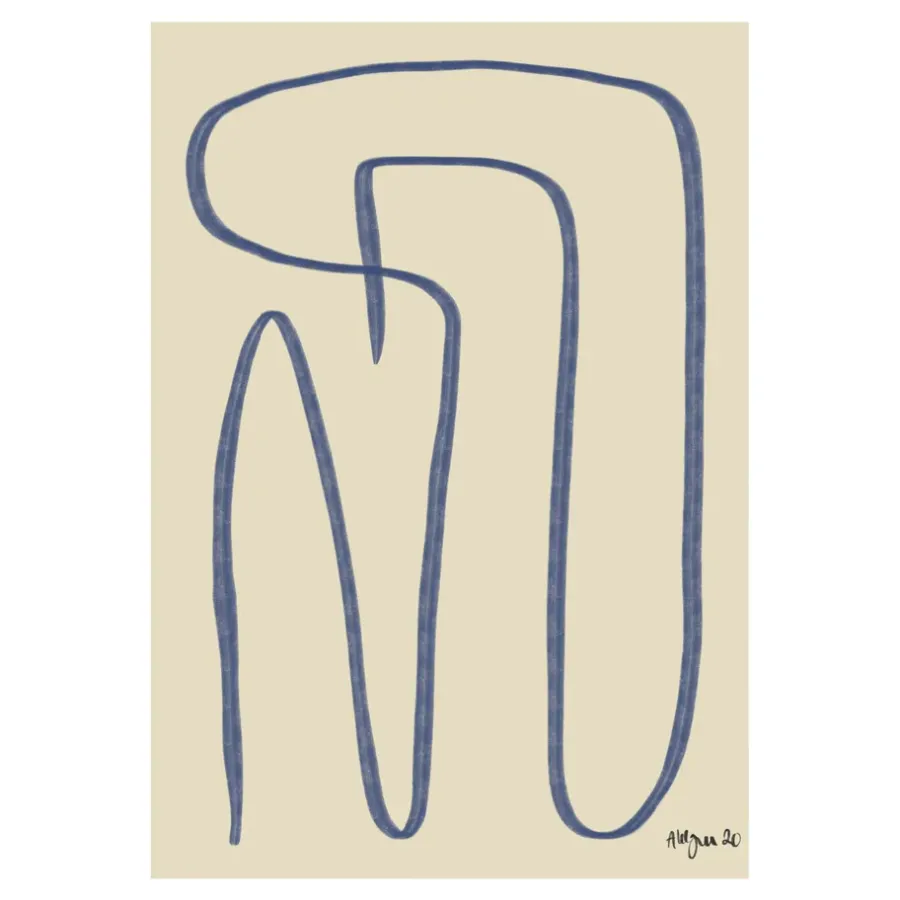 Paper Collective Different Ways poster blauw, 50x70 cm< Posters