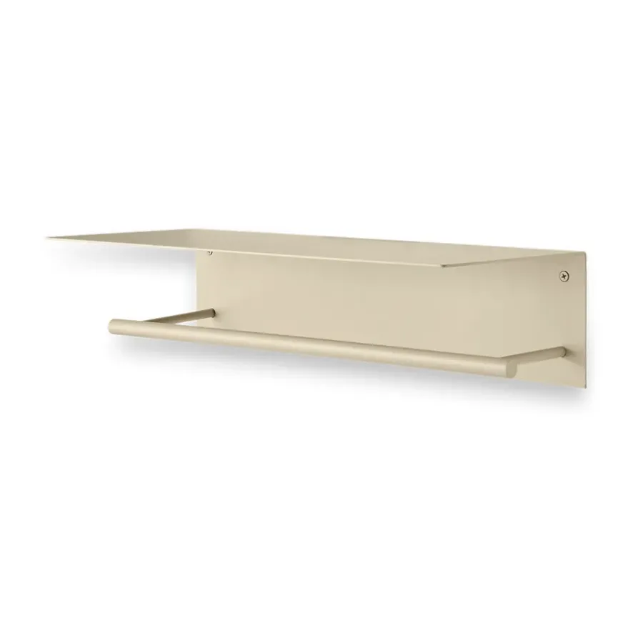 Ferm Living Dora handdoekhanger met legplank, Cashmere< Handdoekenrekken & -Ringen