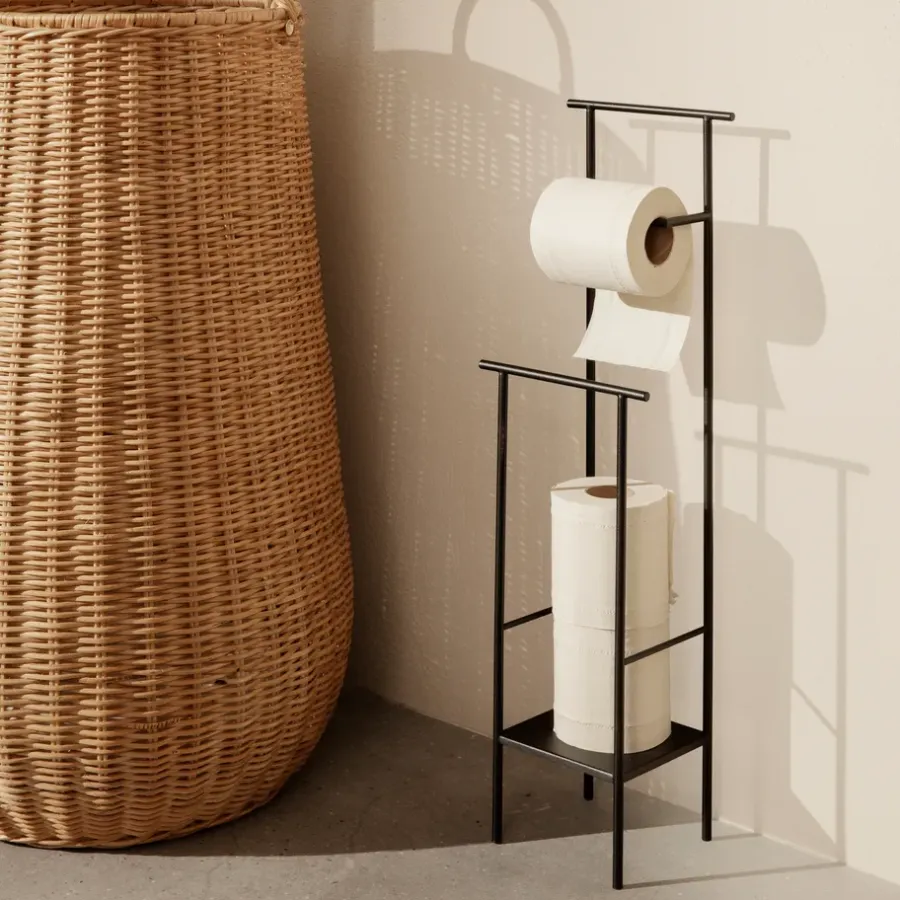 Ferm Living Dora toiletpapierhouder, Black< Toiletpapierhouders