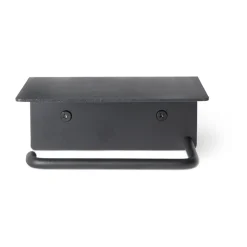 Ferm Living Dora toiletpapierhouder met legplank, Black< Toiletpapierhouders