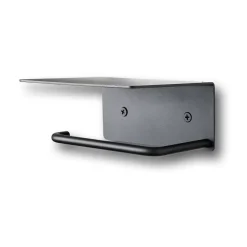 Ferm Living Dora toiletpapierhouder met legplank, Black< Toiletpapierhouders