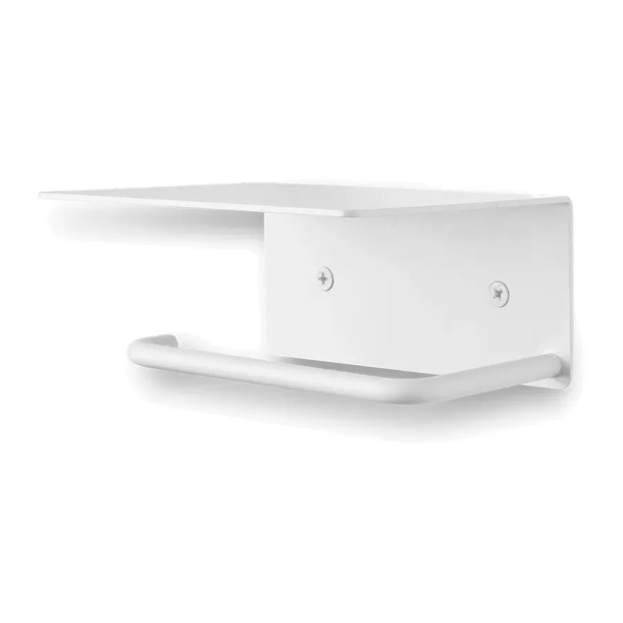 Ferm Living Dora toiletpapierhouder met legplank, White< Toiletpapierhouders