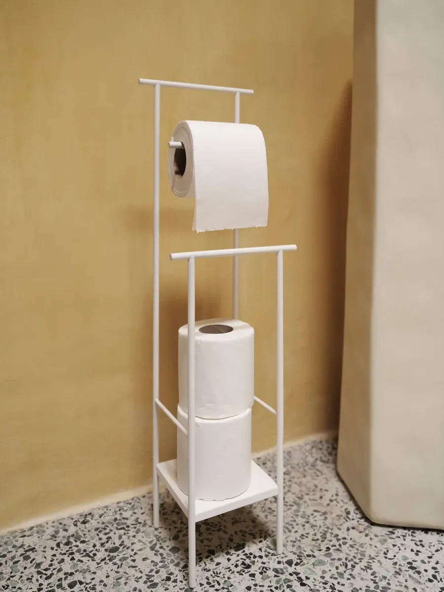 Ferm Living Dora toiletpapierhouder, White< Toiletpapierhouders