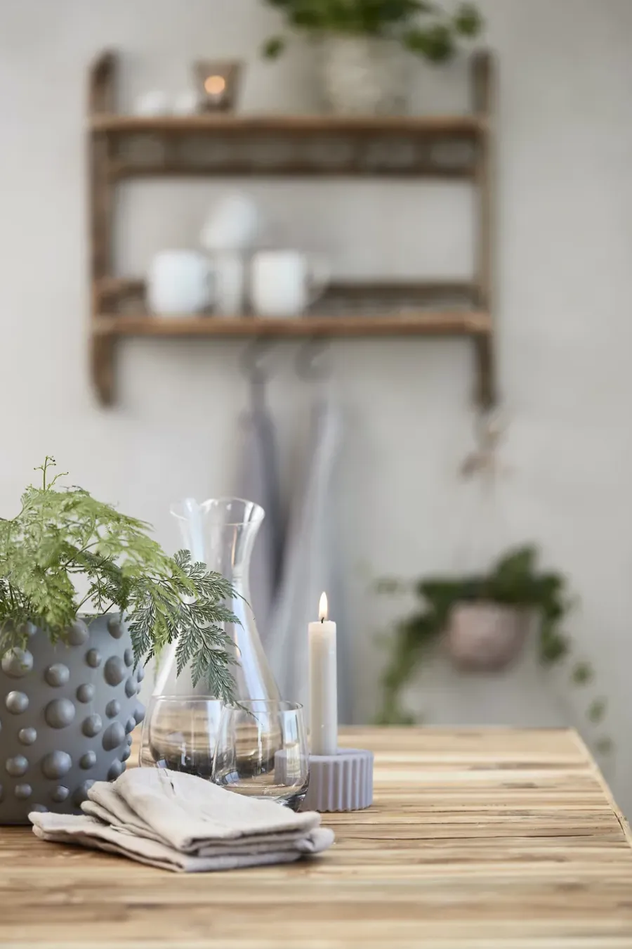 Lene Bjerre Dormia waxinelichtjeshouder 4 cm, Grey< Kandelaars