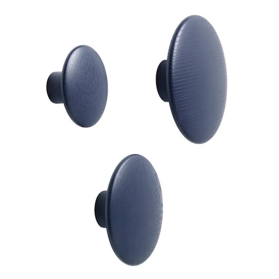 Muuto Dots wandhaak blauw, groot< Haken & Hangers|Opbergoplossingen Voor De Kinderkamer