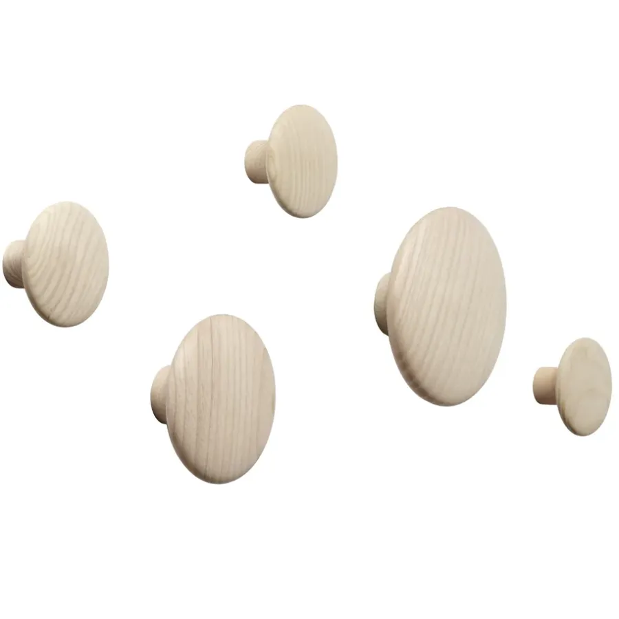 Muuto Dots wandhaak essenhout, middel< Haken & Hangers|Opbergoplossingen Voor De Kinderkamer