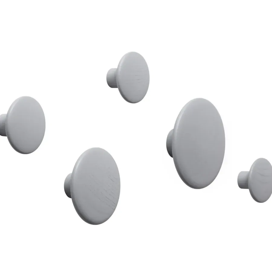 Muuto Dots wandhaak grijs, klein< Haken & Hangers|Opbergoplossingen Voor De Kinderkamer