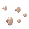 Muuto Dots wandhaak metaal 5-pack, Rose< Haken & Hangers|Opbergoplossingen Voor De Kinderkamer