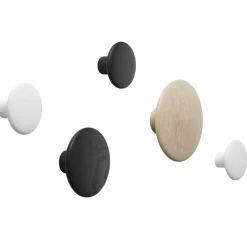 Muuto Dots wandhaak zwart, groot< Haken & Hangers|Opbergoplossingen Voor De Kinderkamer
