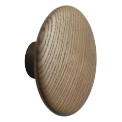 Muuto Dots wood haak dark stained brown, Ø13 cm< Haken & Hangers