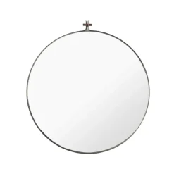 Kristina Dam Studio Dowel spiegel, stainless steel Ø70 cm< Wandspiegels