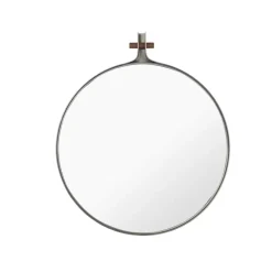 Kristina Dam Studio Dowel spiegel, stainless steel Ø35 cm< Wandspiegels