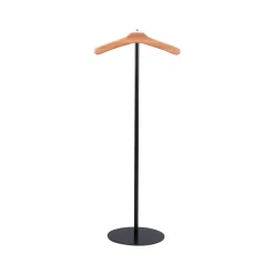 Scherlin Dressboy I, eikenhout geolied, zwart metalen onderstel< Kapstokken & Hangrekken