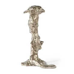 POLSPOTTEN Drip kandelaar L 25 cm, Zilver< Kandelaars