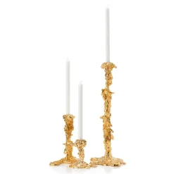 POLSPOTTEN Drip kandelaar S 14 cm, Goud< Kandelaars