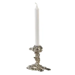 POLSPOTTEN Drip kandelaar S 14 cm, Zilver< Kandelaars