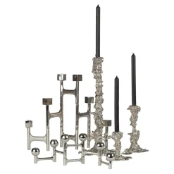 POLSPOTTEN Drip kandelaar XXL 50 cm, Zilver< Kandelaars