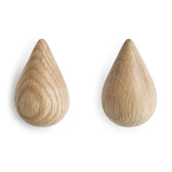 Normann Copenhagen Dropit haak, hout klein< Haken & Hangers