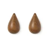 Normann Copenhagen Dropit knop 2-pack walnoot, Klein< Haken & Hangers