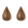 Normann Copenhagen Dropit knop 2-pack walnoot, Groot< Haken & Hangers