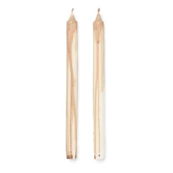 Ferm Living Dryp stearinekaars 2-pack, Beige< Kaarsen