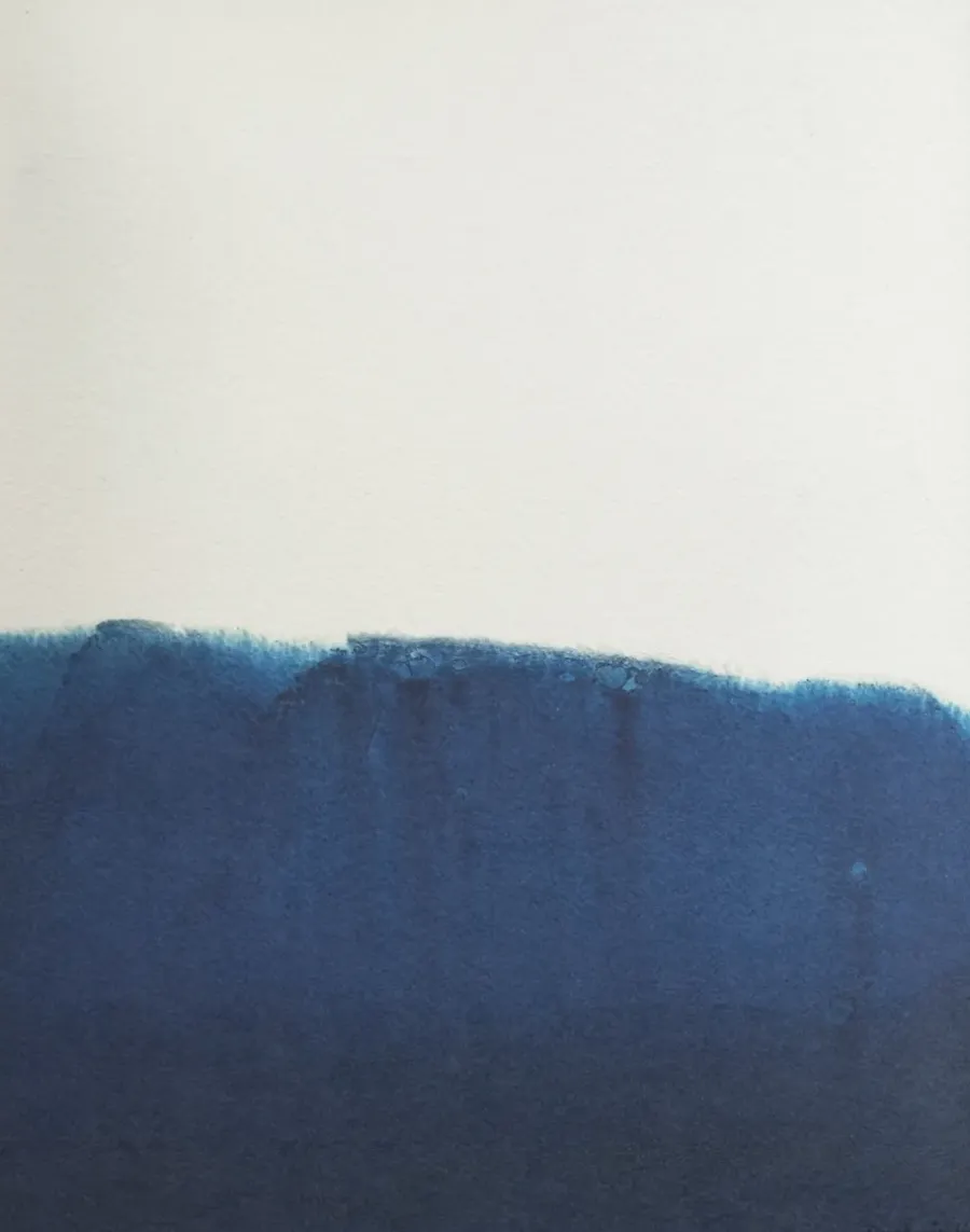 Fine Little Day Dyeforindigo ocean 1 poster 40x50 cm, Blauw-wit< Posters