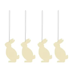 Cooee Design Easter Deco haas paashanger 4-pack, Light yellow< Paasdecoratie