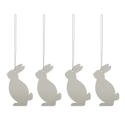 Cooee Design Easter Deco haas paashanger 4-pack, Sand< Paasdecoratie