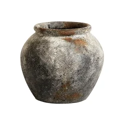 MUUBS Echo pot 25 cm Ø30 cm h25 cm, Roest-grijs< Bloempotten