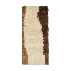 Ferm Living Edge Wall Rug tapijtwerk 50x110 cm, Roomwit-Koffie< Wanddecoraties
