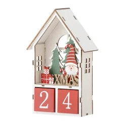 Bloomingville Edmund adventskalender met datum, Rood< Kaarsenhouders & Kaarsenborden