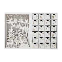 Bloomingville Elimar adventskalender met verlichting, Wit< Kerstdecoraties