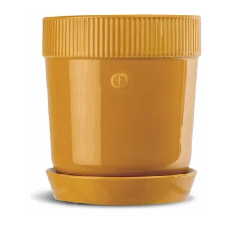 Sagaform Elise kruidenpot Ø11 cm, Geel< Bloempotten