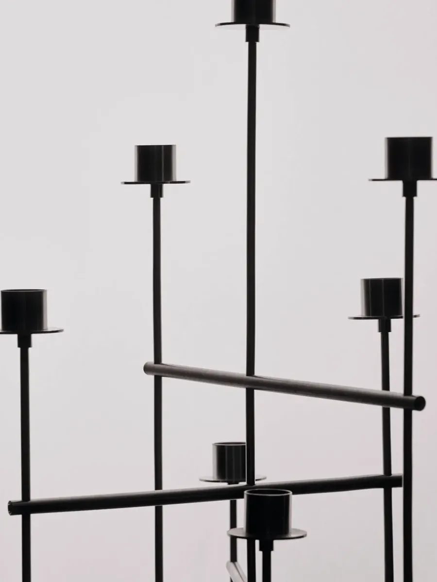 Ferm Living Elysia kandelaar, Brushed stainless steel< Kandelaars