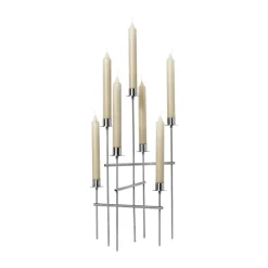 Ferm Living Elysia kandelaar, Brushed stainless steel< Kandelaars
