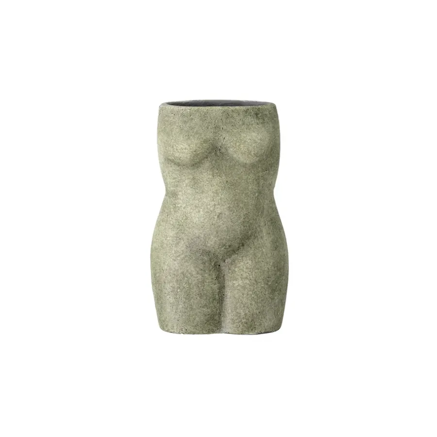 Bloomingville Emeli Deco vaas terracotta 16 cm, Groen< Vazen