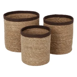 Dixie Emil opbergmand 3-pack large, Natuur-bruin< Opbergmanden