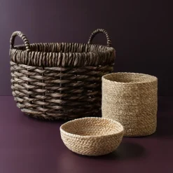 Dixie Emil opbergmand 3-pack small, Natuur< Opbergmanden