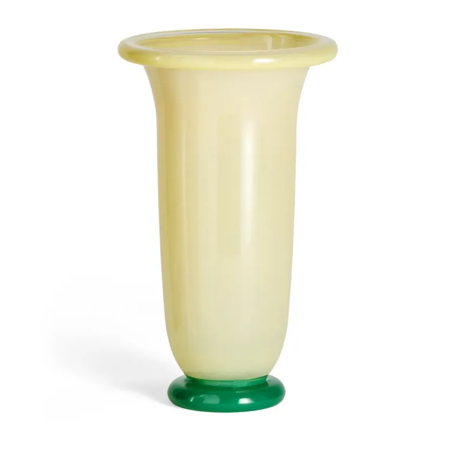HAY Empire vaas, Large Sand-lemon rim-green base< Vazen