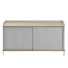 Muuto Enfold bijzettafel laag 125x45x63 cm, Oak-Grey< Ladekasten & Dressoirs|Tv- & Mediameubels