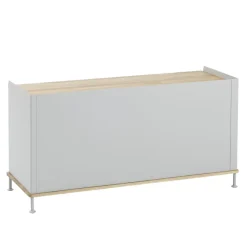 Muuto Enfold bijzettafel laag 125x45x63 cm, Oak-Grey< Ladekasten & Dressoirs|Tv- & Mediameubels